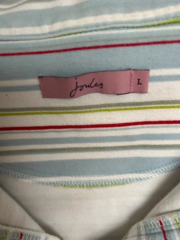 Joules Joules Striped Cotton Blend Long Sleeve Top - Size L