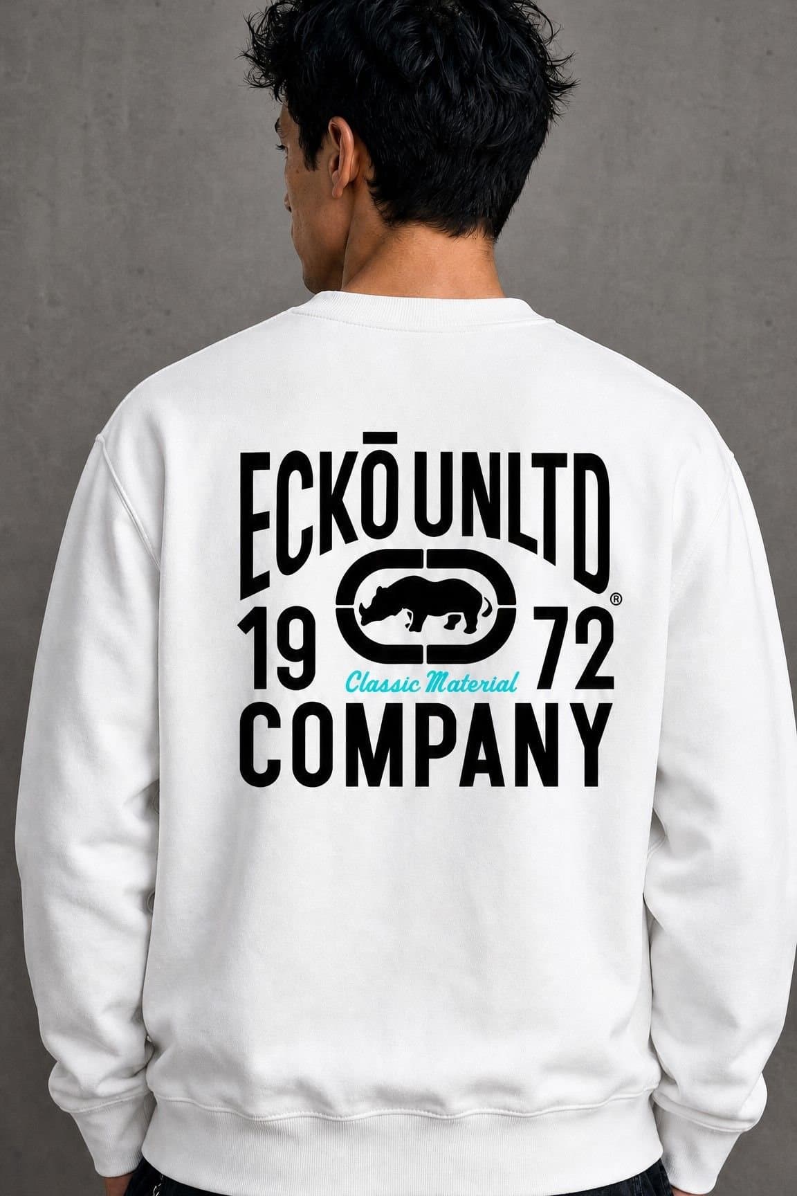 Ecko Untld. Ecko Untld. Men's Classic Material Sweatshirt in White
