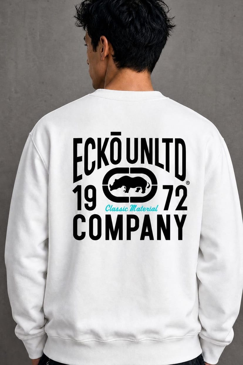 Ecko Untld. Ecko Untld. Men's Classic Material Sweatshirt in White - 1