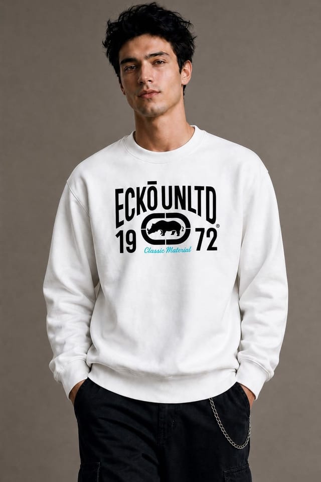 Ecko Untld. Ecko Untld. Men's Classic Material Sweatshirt in White - 2