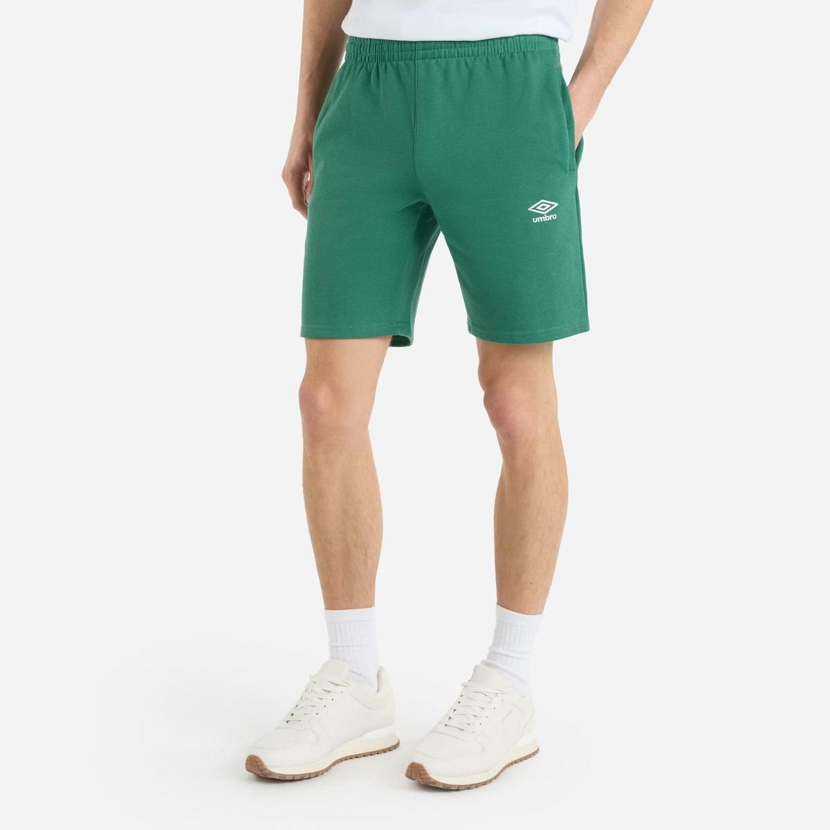 Umbro Umbro Men's Fleece Logo Casual Shorts in Green - 1