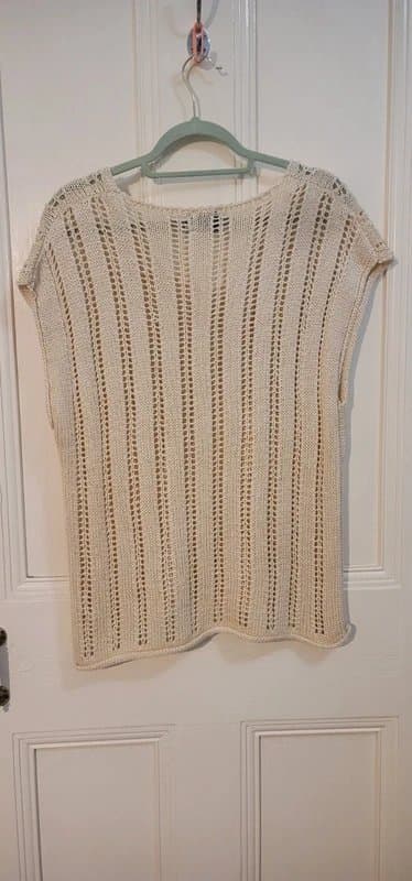 ASOS Design Cream Knitted sleeveless top
