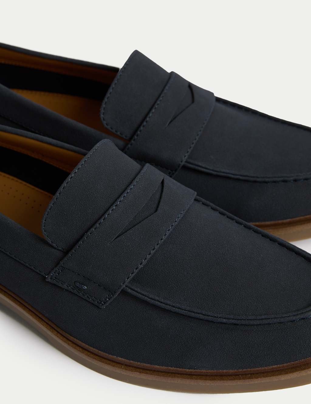 Marks & Spencer M&S Suedette Loafers Navy - 2