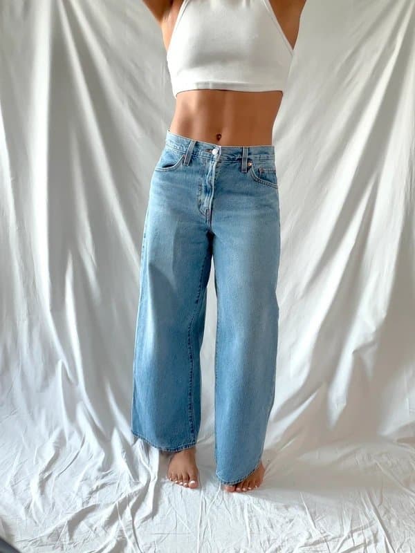 Levis Levi’s XL Straight Blue Baggy Wide Leg Jeans W27 L29