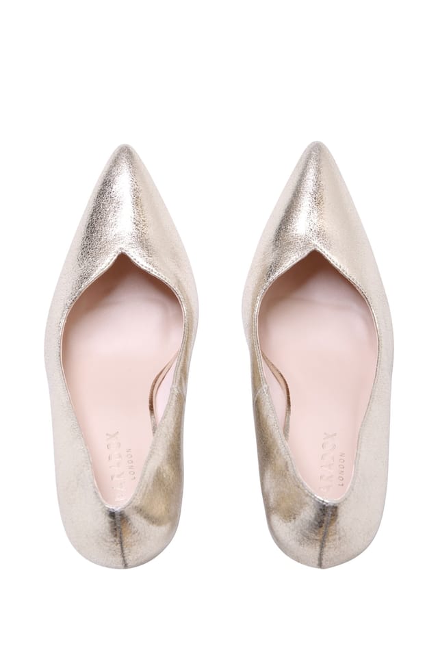 Paradox London Paradox London Women's Raina' High Heel Court Shoes in Metallic Gold - 3