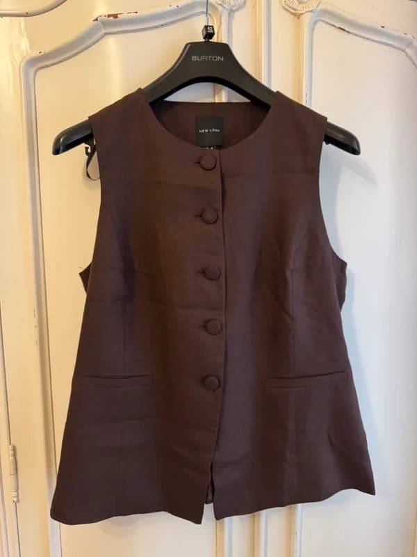 New Look New Look Stunning Chocolate Brown Waistcoat size 16 NWT