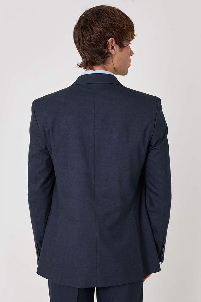 Threadbare Threadbare Men's Regular Fit Double Breasted Blazer in Navy - 2