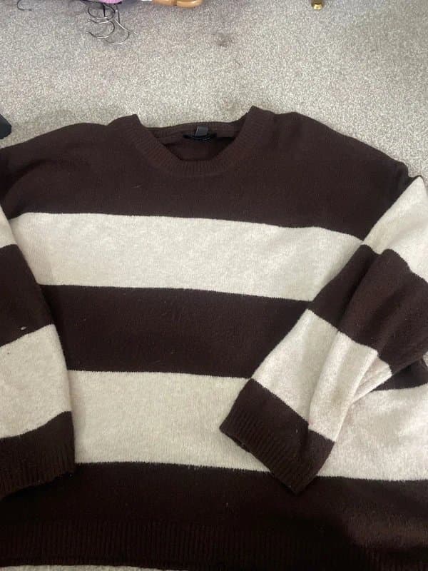 New Look New look striped white and black jumper