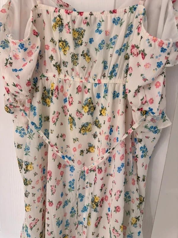 New Look New Look Floral Frill Mini Dress UK 22 BNWT Chiffon Summer Dress