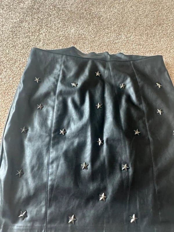 ASOS Black leather look mini skirt