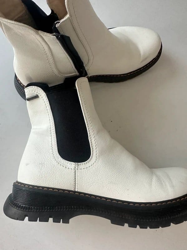 Westland Westland white DM style high ankle boots white black real leather 6 - 1