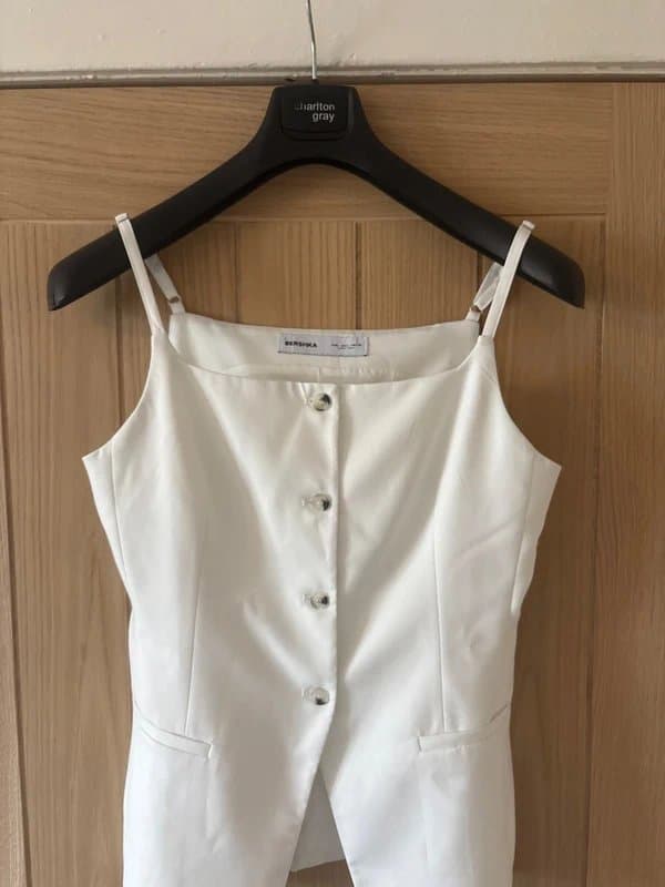 Bershka Bershka waistcoat - off white
