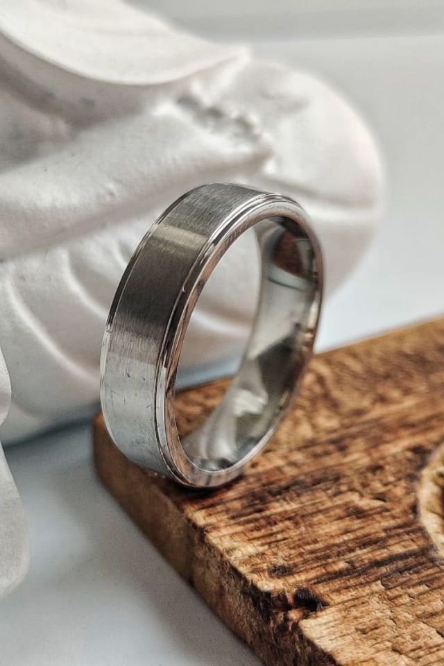 The Colourful Aura The Colourful Aura Men's 6mm Silver Tungsten Engagement Wedding Band Ring - 2