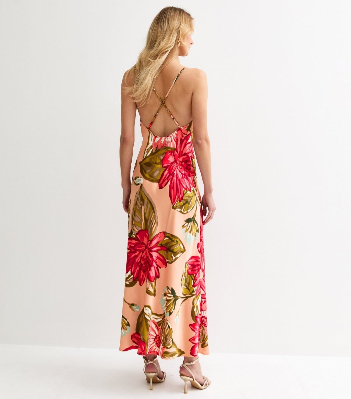 New Look Women's Tall Orange Lotus Print Midi Dress New Look - 4