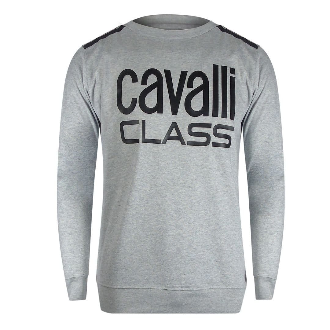 Cavalli Class Cavalli Class Men's Taped Shoulders Grey Sweatshirt - 1