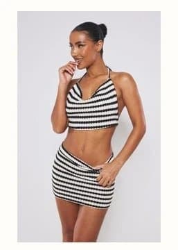 PLT PLT cowl neck crop top