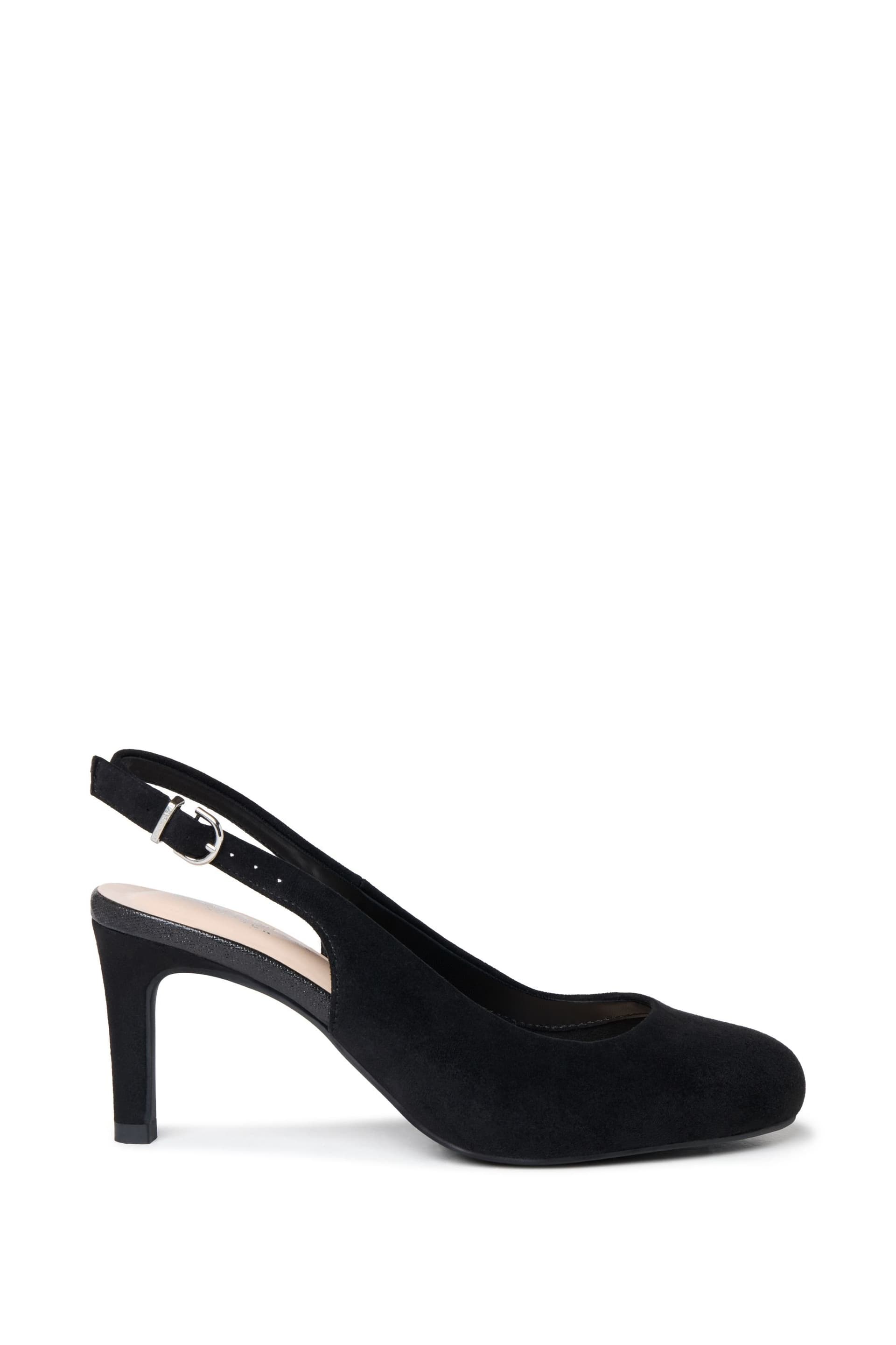 Paradox London Paradox London Women's Gertie' Wide Fit Round Toe Stiletto Heel Slingback Shoes in Black
