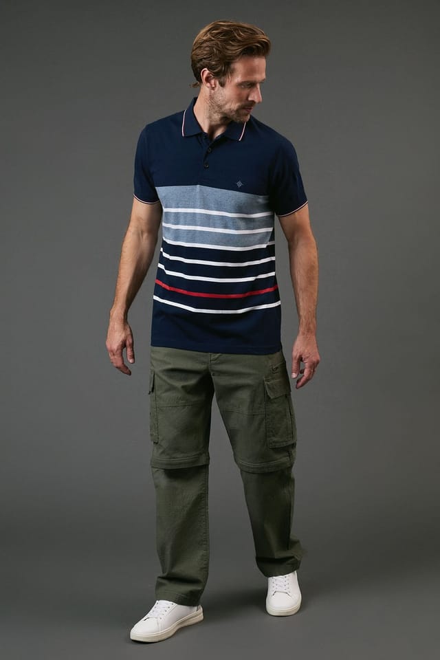 Maine Maine Men's Navy Rockport Stripe Polo Shirt - 2