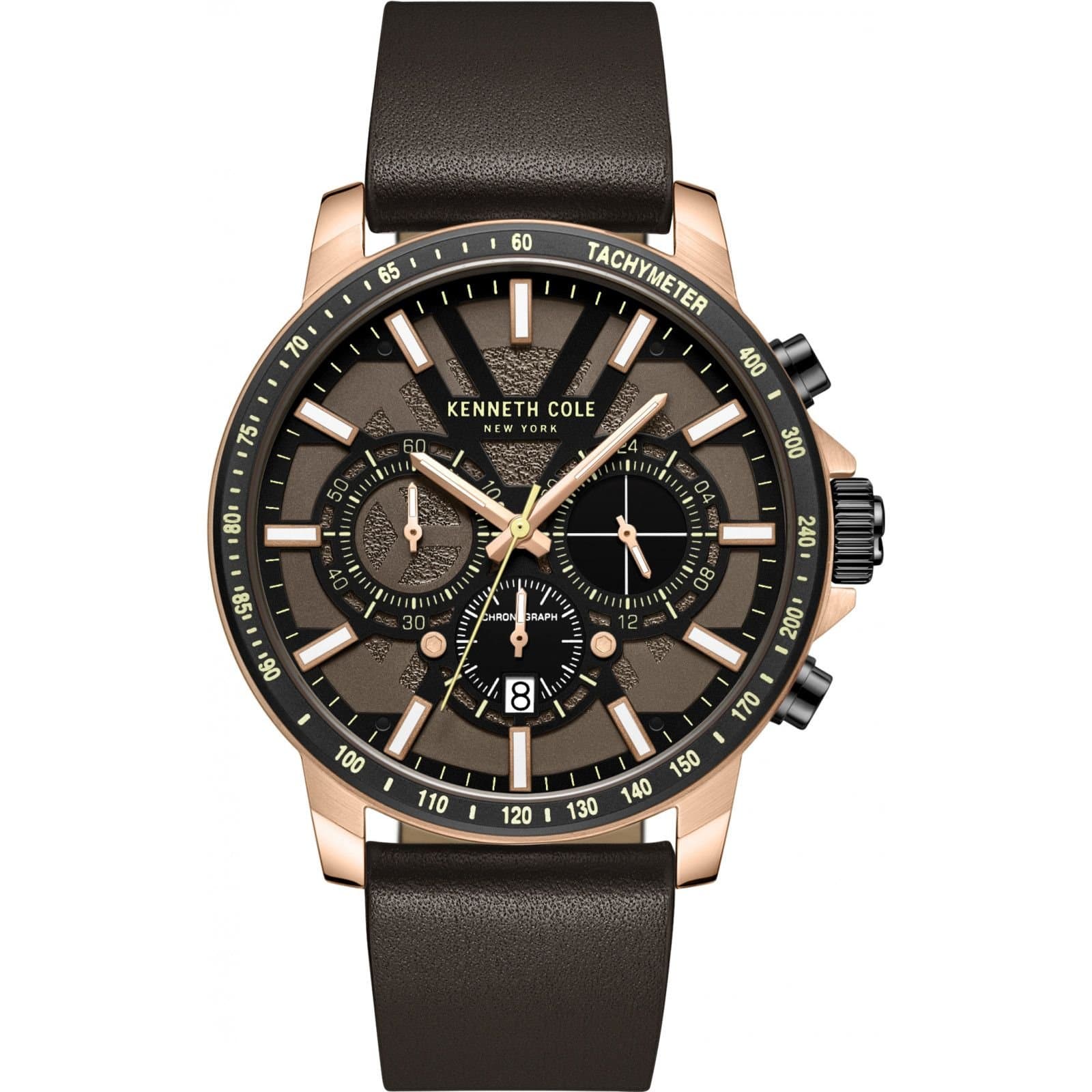 Kenneth Cole Kenneth Cole Men's KCWGC2234804 Classic 44mm Quartz Watch in Brown