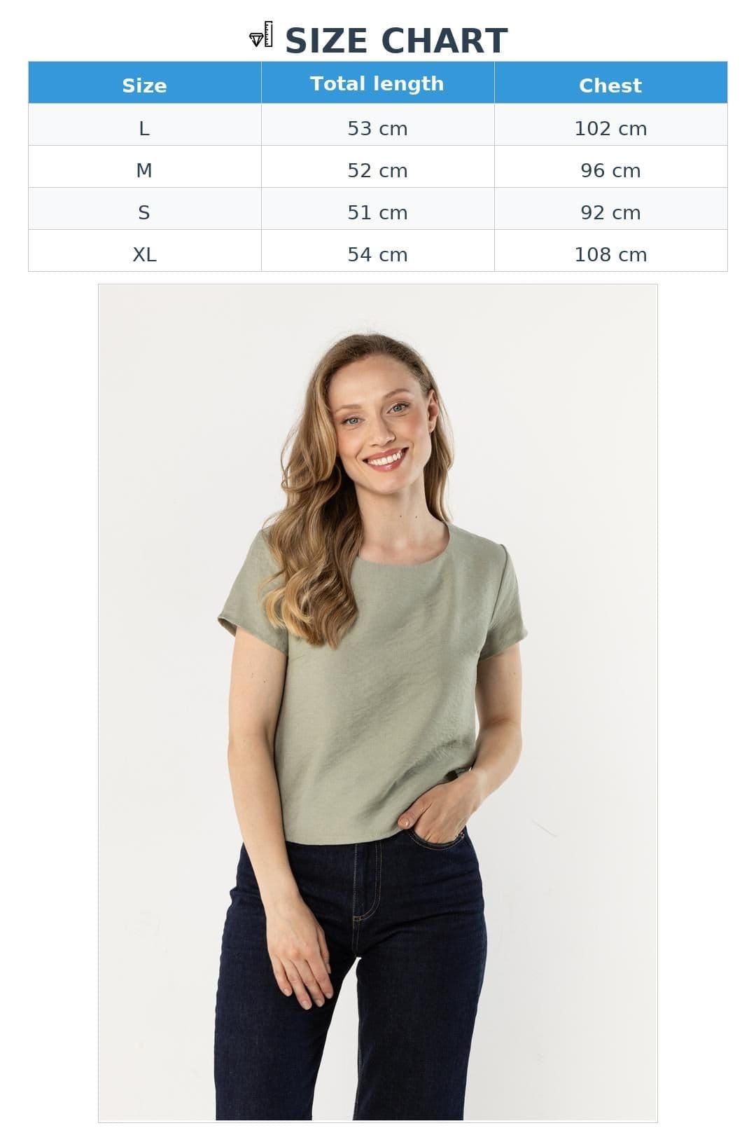 Love Lace Love Lace Women's Lightweight Loose Satin Finish Blouse in Green - 4