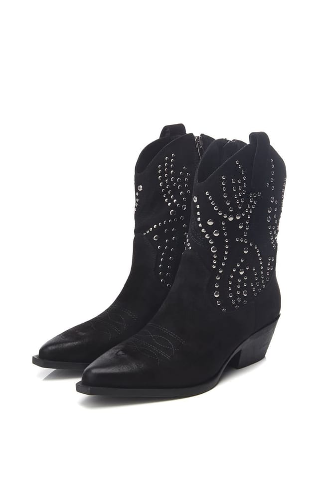 Moda in Pelle Moda In Pelle Women's 'Okes' Alcantara Ankle Boots in Black - 3
