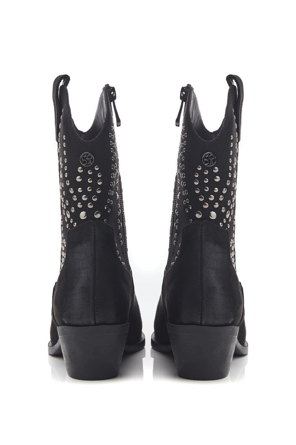 Moda in Pelle Moda In Pelle Women's 'Okes' Alcantara Ankle Boots in Black - 4