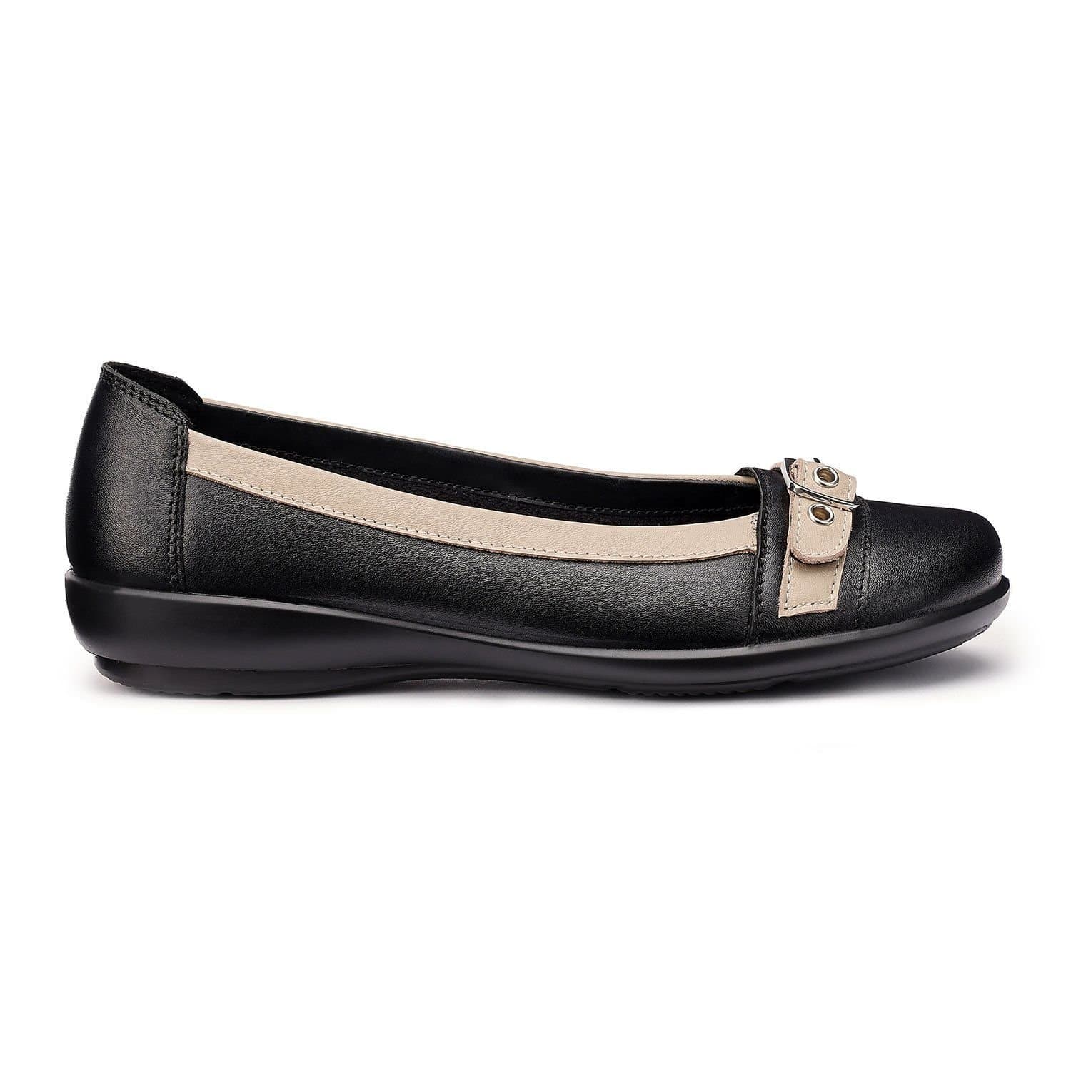 Hotter Hotter Women's Wide Fit 'Sparrow' Ballerinas in Black