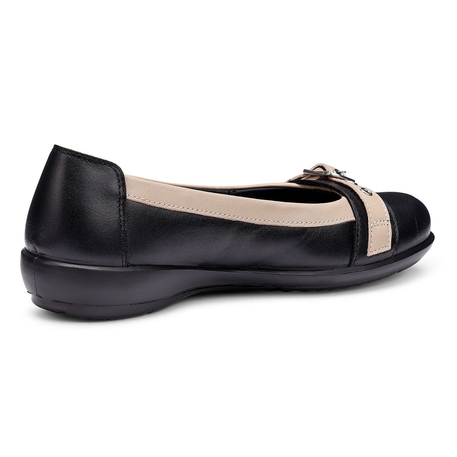 Hotter Hotter Women's Wide Fit 'Sparrow' Ballerinas in Black - 4