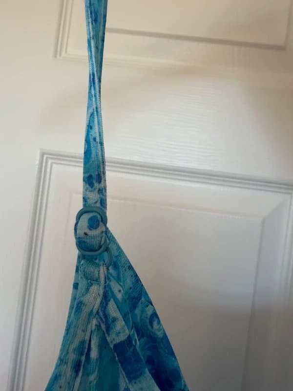 Topshop Topshop Blue Abstract Print Cowl Neck Midi Dress – UK 6