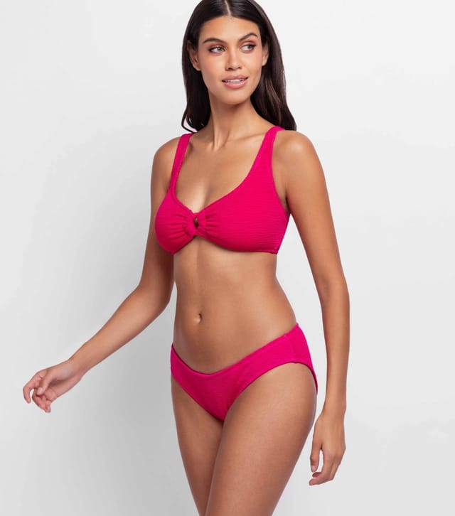 Dorina Women's Pink Textured Bikini Top Dorina New Look - 2