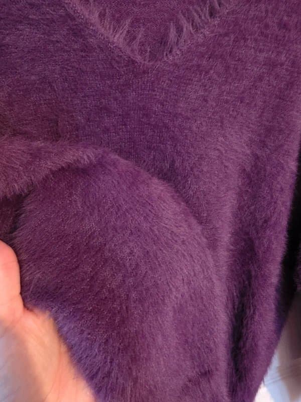 Mango Mango Suit Fluffy Aubergine Jumper
