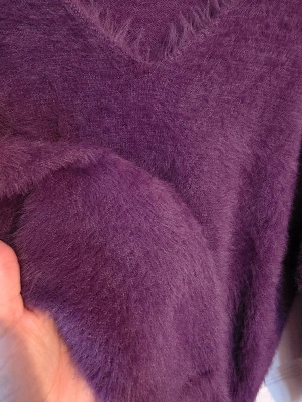 Mango Suit Fluffy Aubergine Jumper