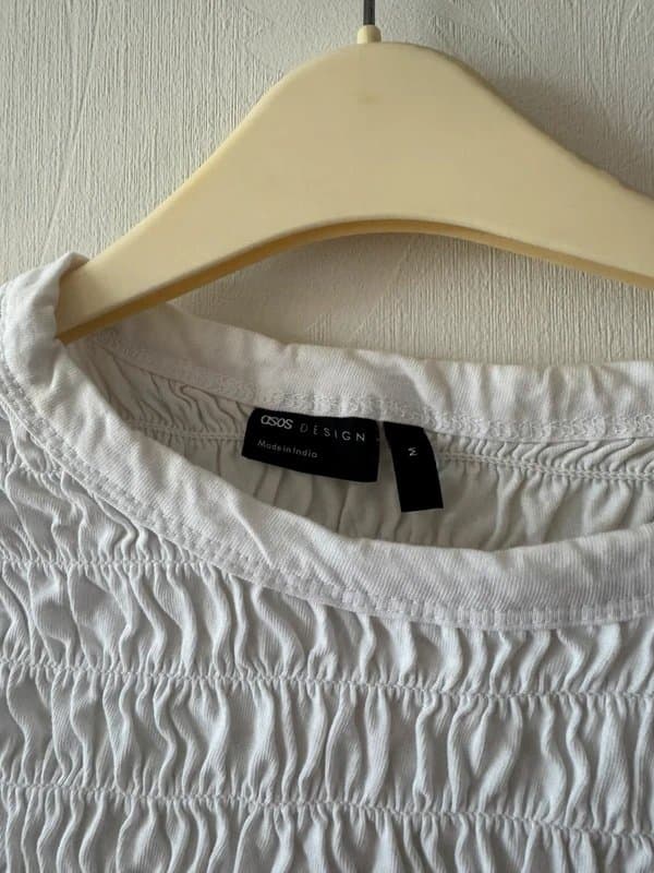 ASOS Ruched white top
