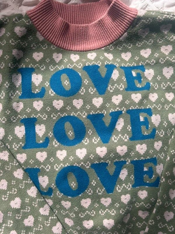 Never Fully Dressed Love love love jumper
