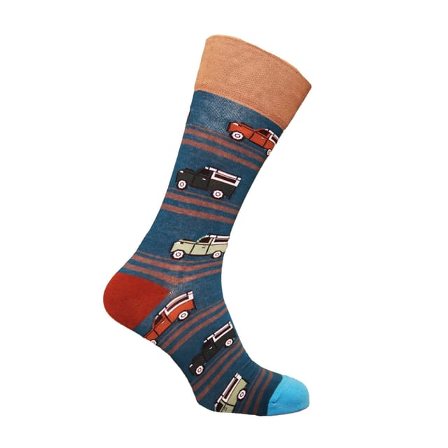 Simply Essentials Simply Essentials Men's Toys Van Socks in Mid Blue - 2