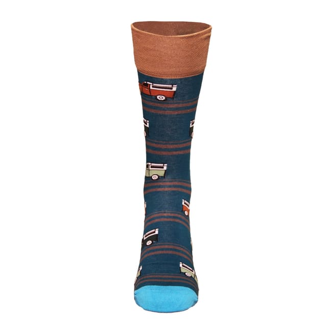 Simply Essentials Simply Essentials Men's Toys Van Socks in Mid Blue - 3