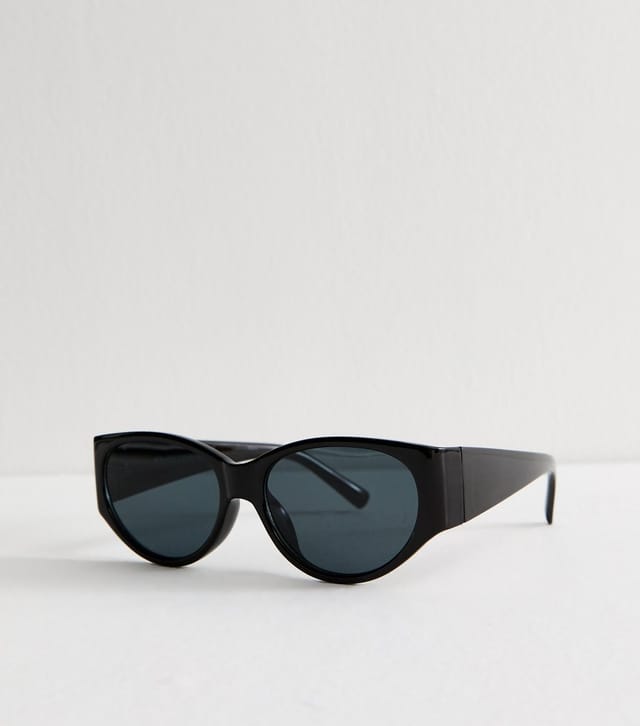 New Look Black Oval Frame Sunglasses New Look - 2