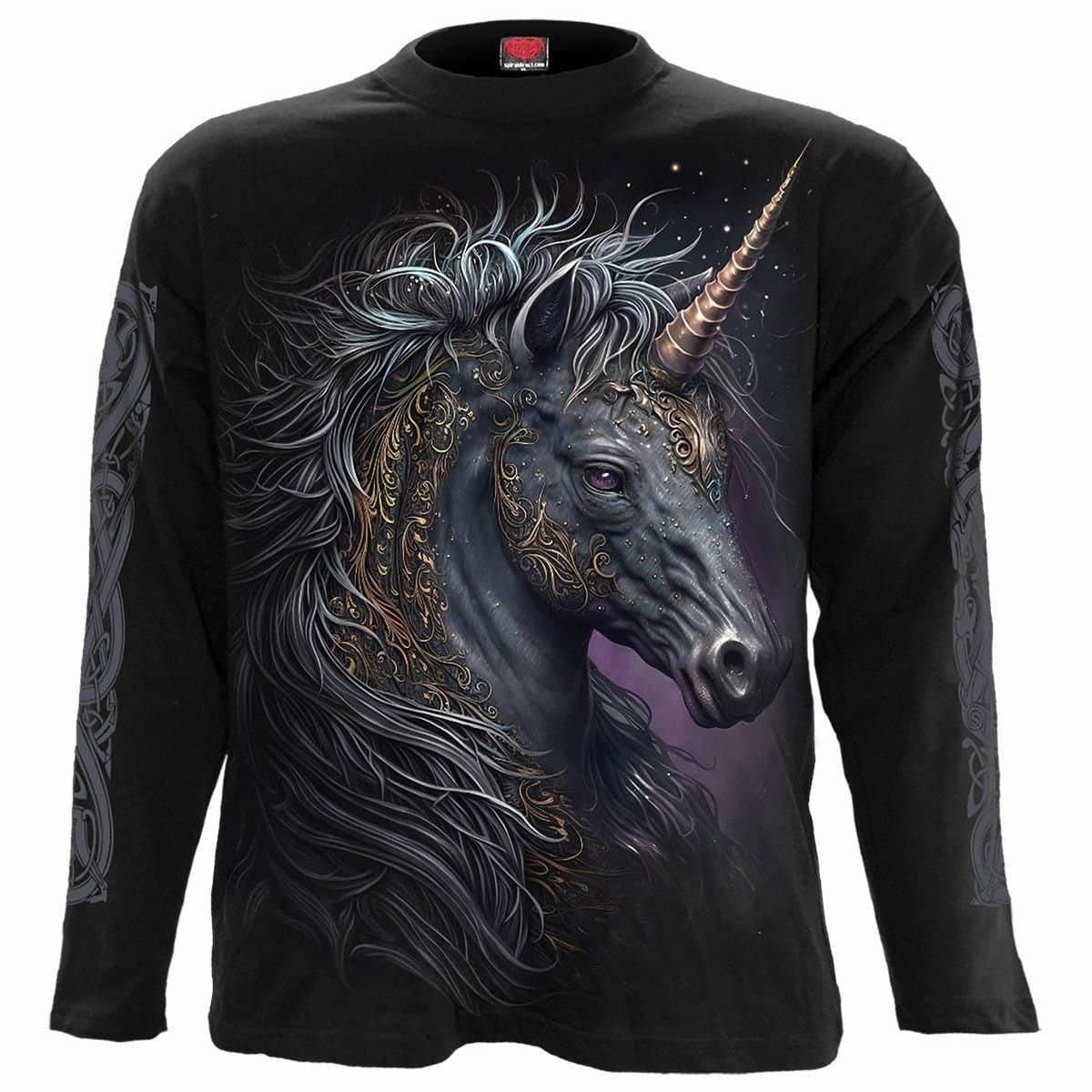 Spiral Spiral Men's CELTIC UNICORN - Longsleeve T-Shirt Black