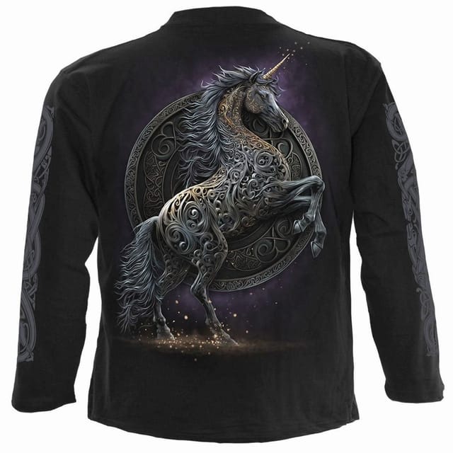 Spiral Spiral Men's CELTIC UNICORN - Longsleeve T-Shirt Black - 2