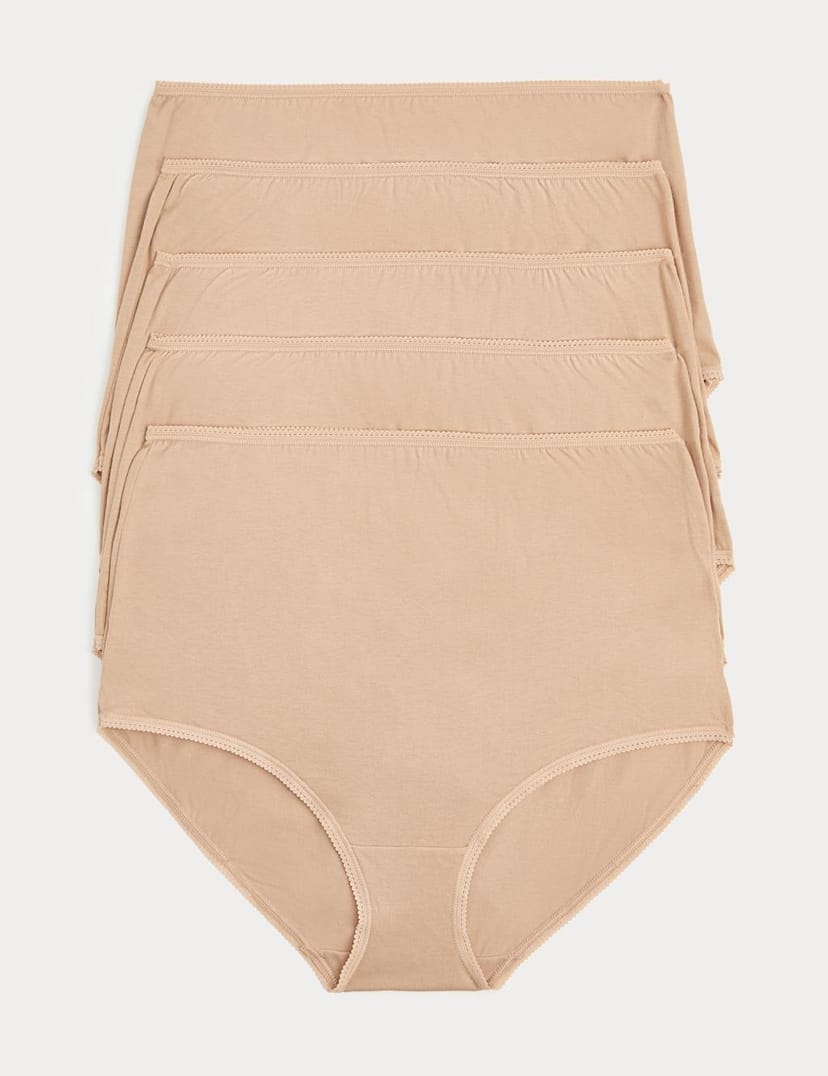 Marks & Spencer M&S 5pk Pure Cotton Full Briefs Rose Quartz - 1
