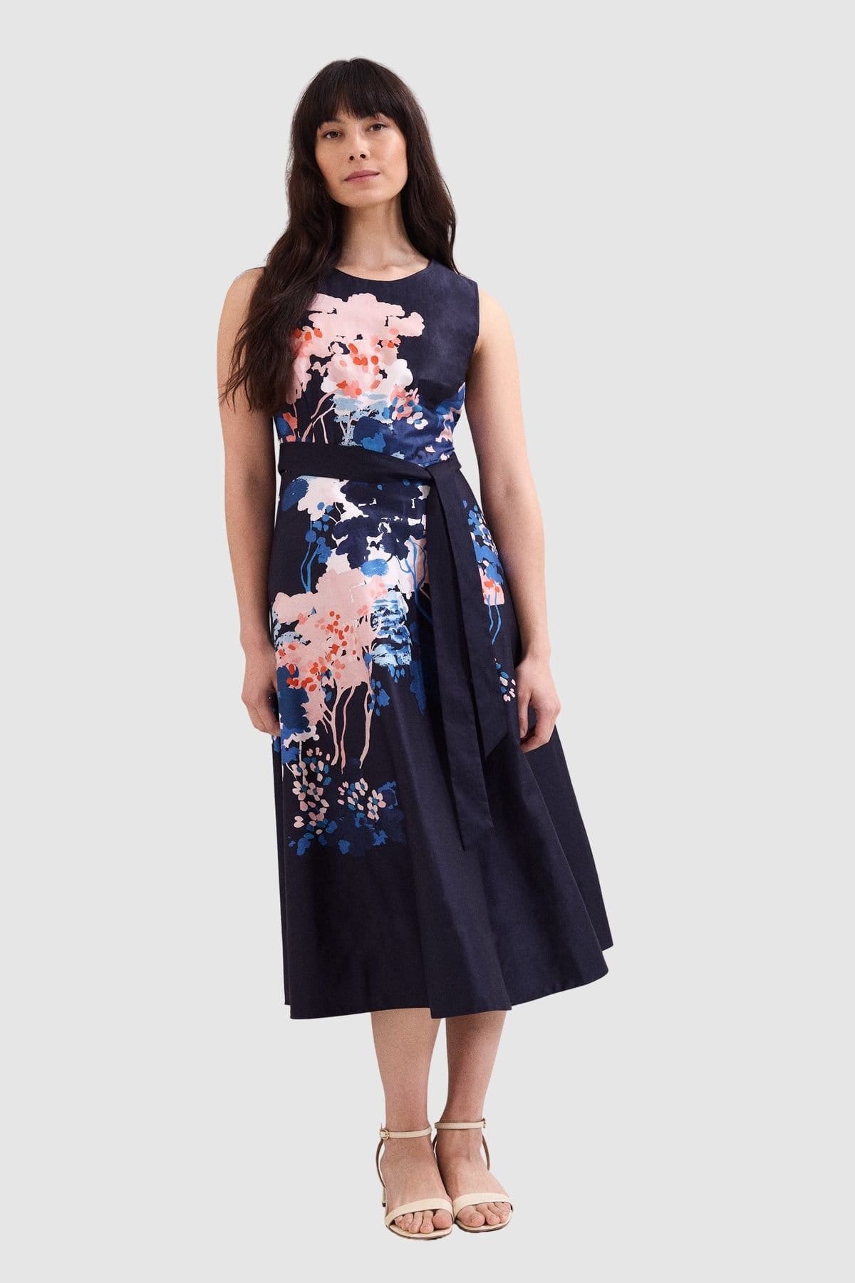 Phase Eight Dark Navy Floral Midi Dress