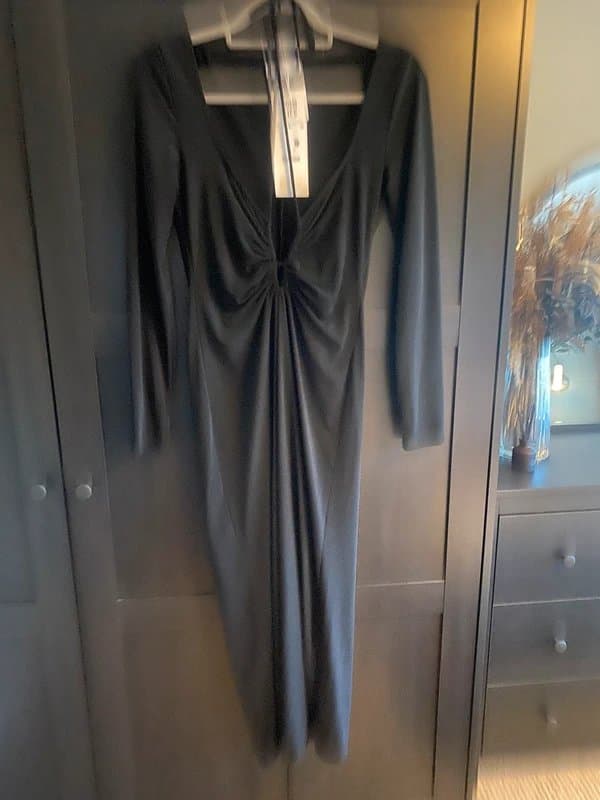 Bershka Bershka Black Midi Bodcon Dress