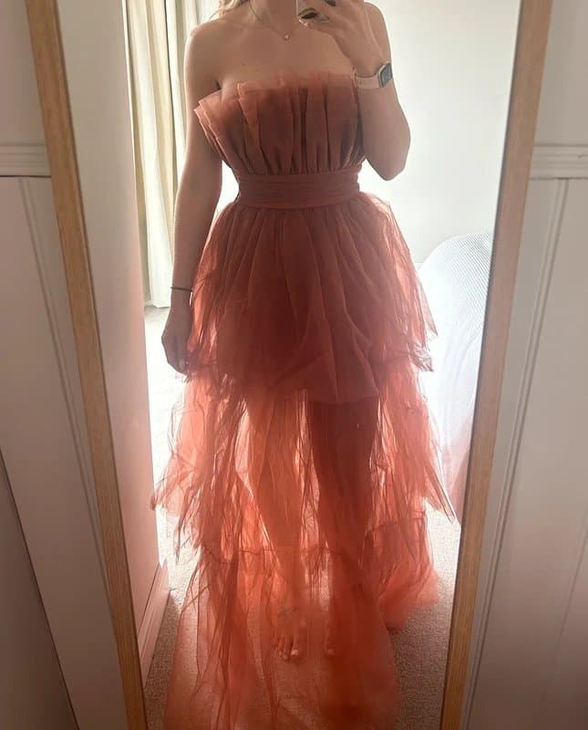 ASOS Lace & Beads bandeau maxi dress