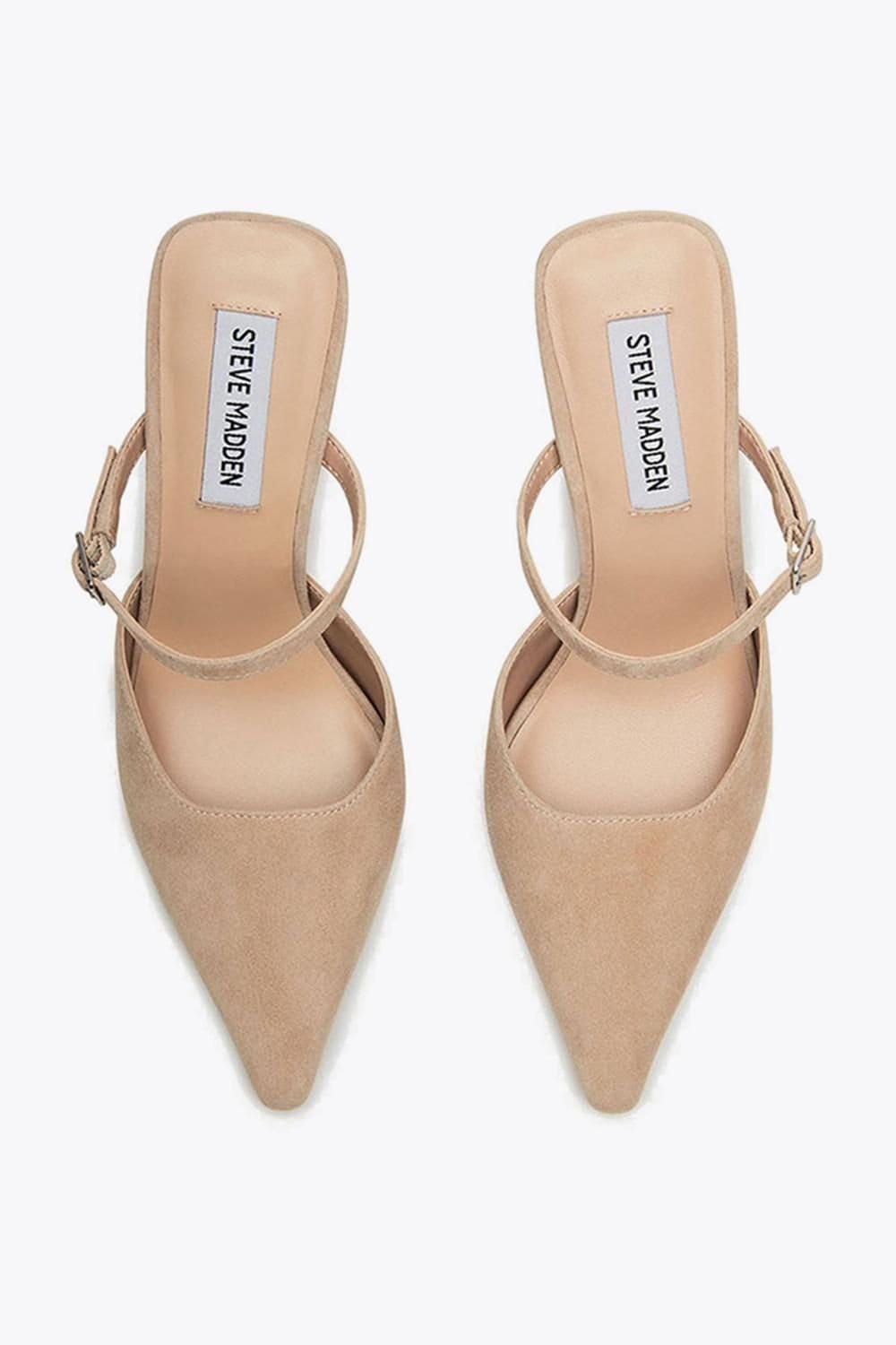 Steve Madden STEVE MADDEN Women's 'Brecki Heel Taupe' Suede Heels in Taupe - 4