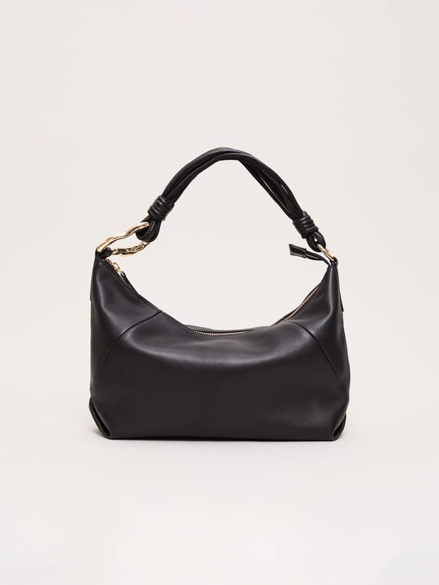 Phase Eight Phase Eight Women's Leather Twist Handle Shoulder Bag in Black - 2