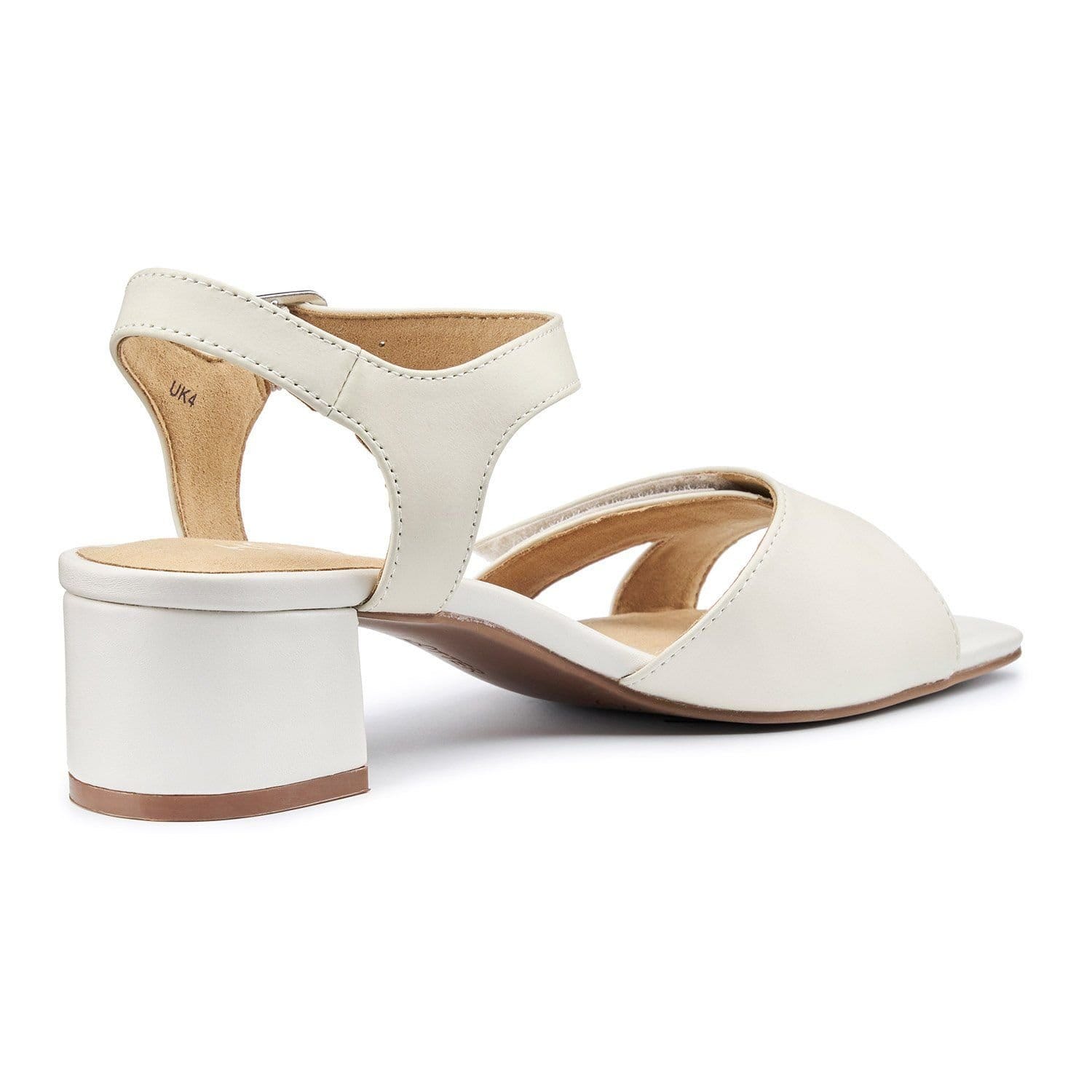 Hotter Hotter Women's 'Riviera' Block Heel Sandals in Off-White - 4