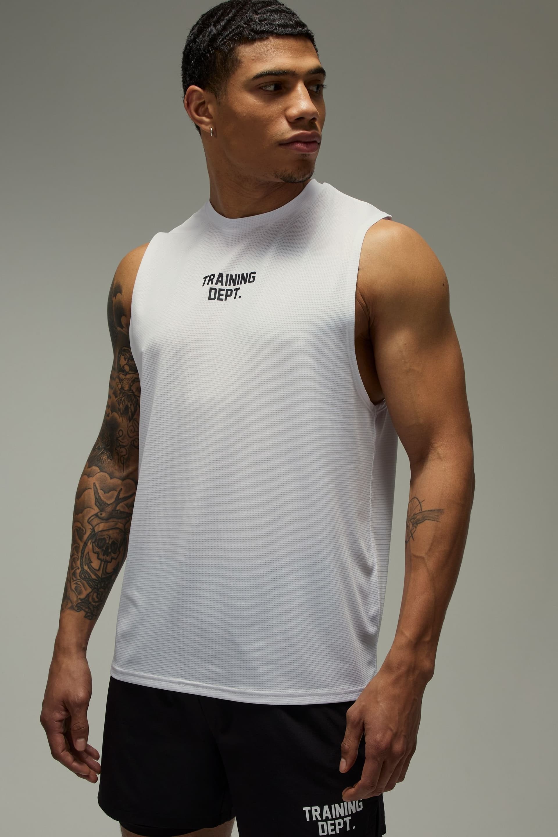 Training Dept. Training Dept. Men's Training Dept Regular Fit Tank in White