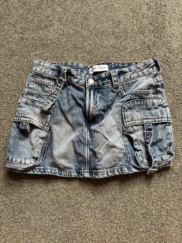 Bershka Bershka denim mini skirt