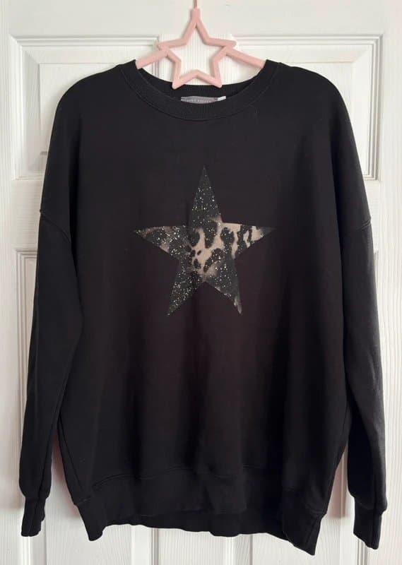 Mint Velvet Mint Velvet Signature Star Sweatshirt Top - Animal Leopard Print - L 🌺