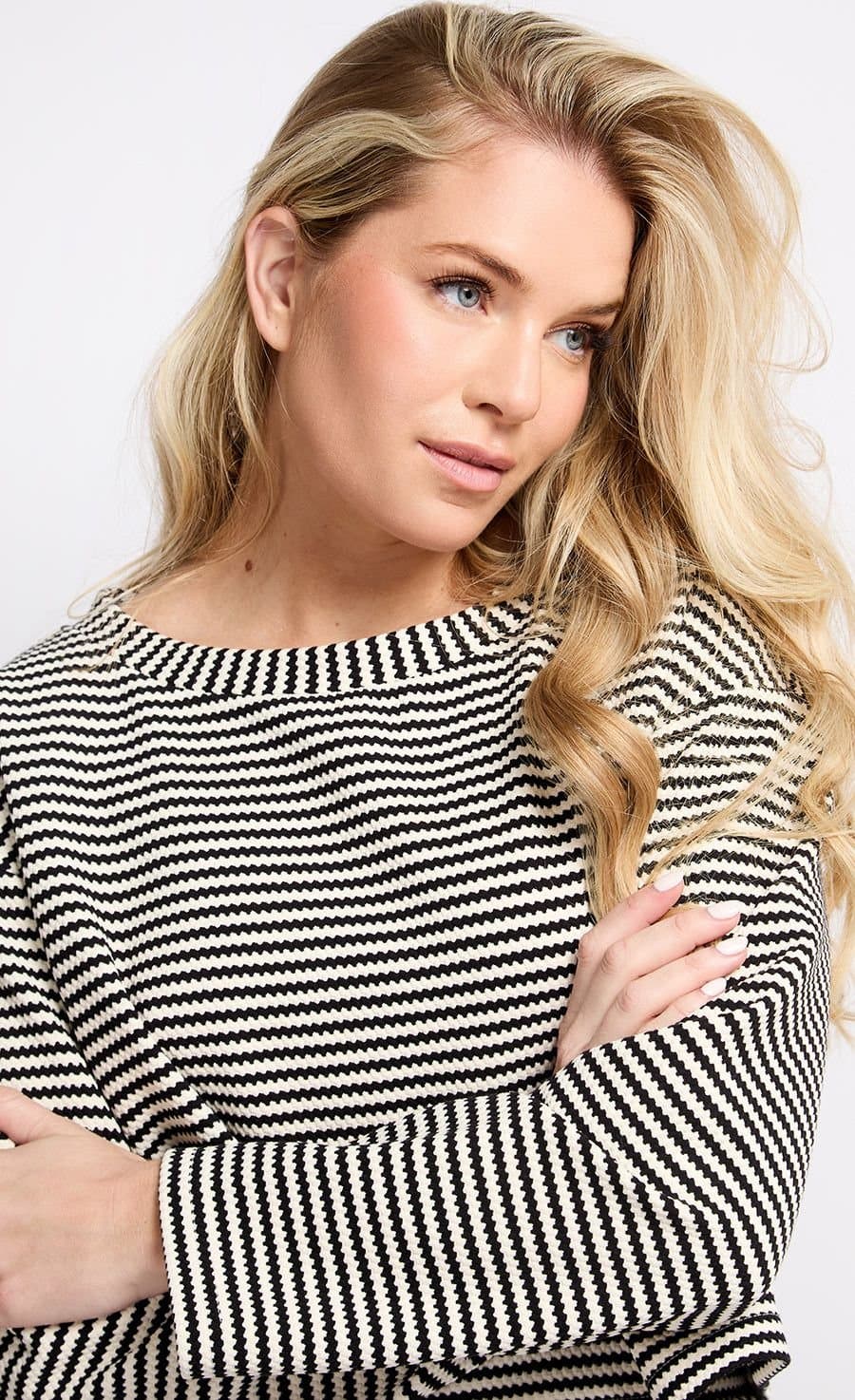 Little Mistress Little Mistress Black and White Stripe Top